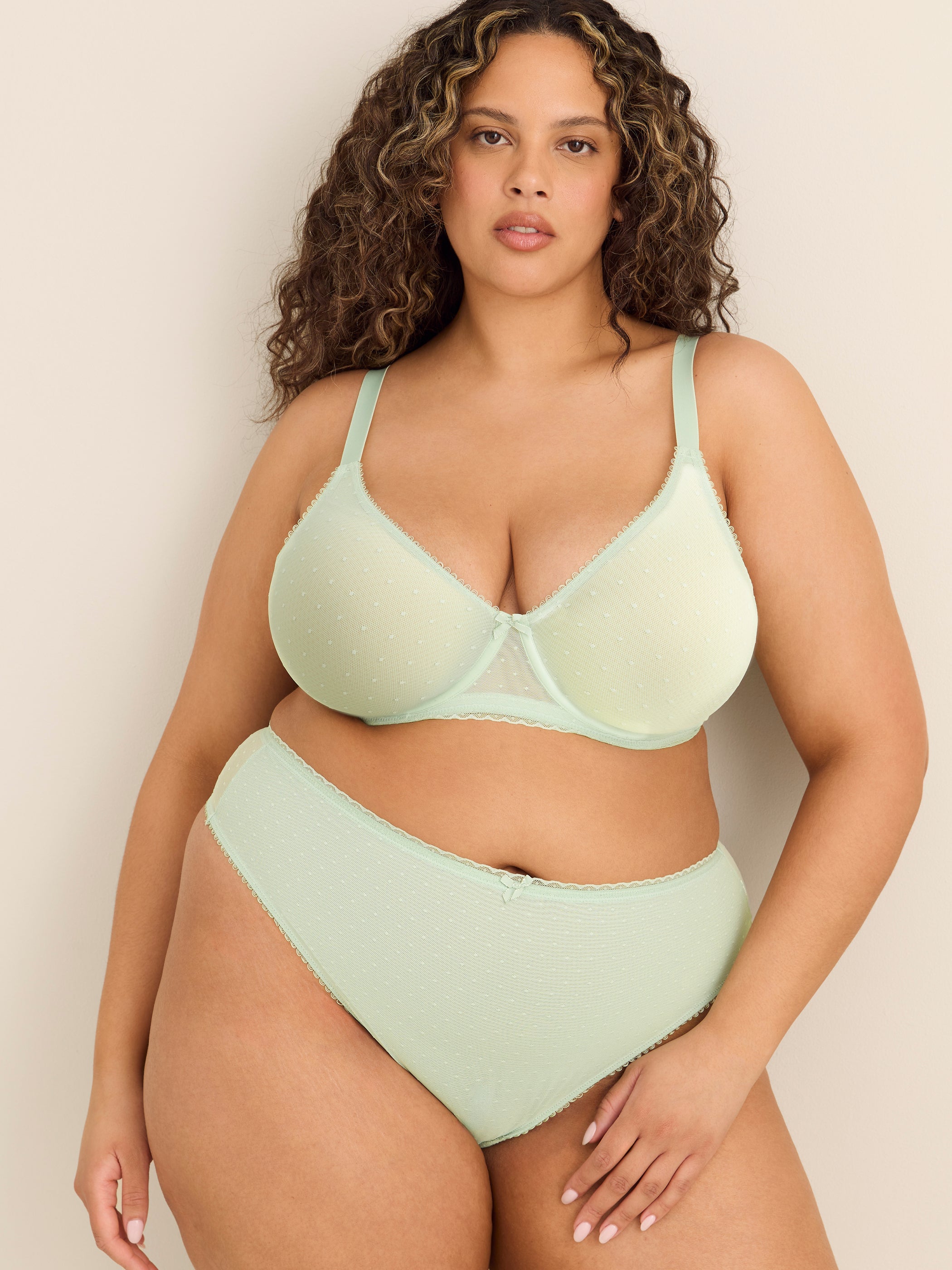 Clip Dot Mesh Thong - Déesse Collection