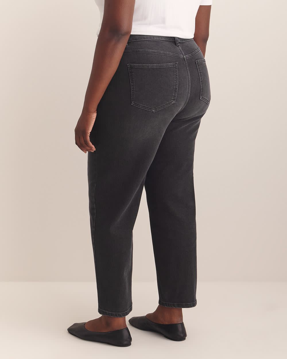 Jean mom noir taille haute - Addition Elle