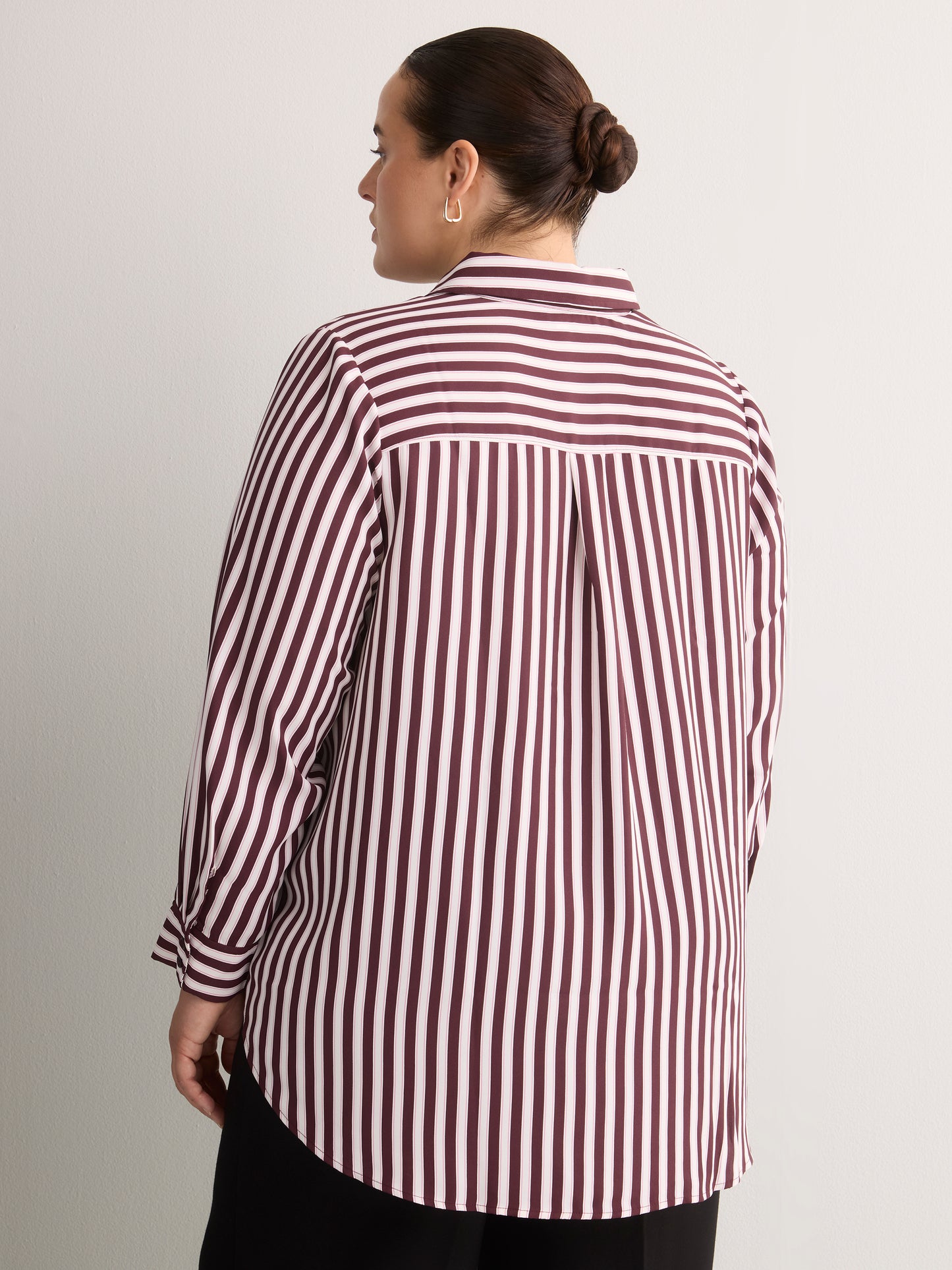 Responsible, Silky Buttoned Down Tunic Shirt