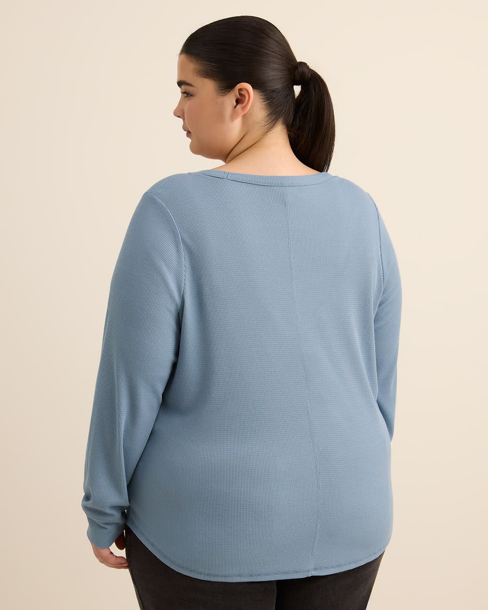 Haut gaufré à manches longues, coupe curvy - Essentiels PENN.