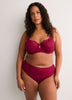 Red Lace Unlined T-Cup Underwire Bra - Déesse
