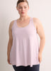 Textured Striped Swing Tank Top with Racerback Fooler - Active Zone