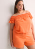 Responsible, Slight Swing Off-Shoulder Knit Top