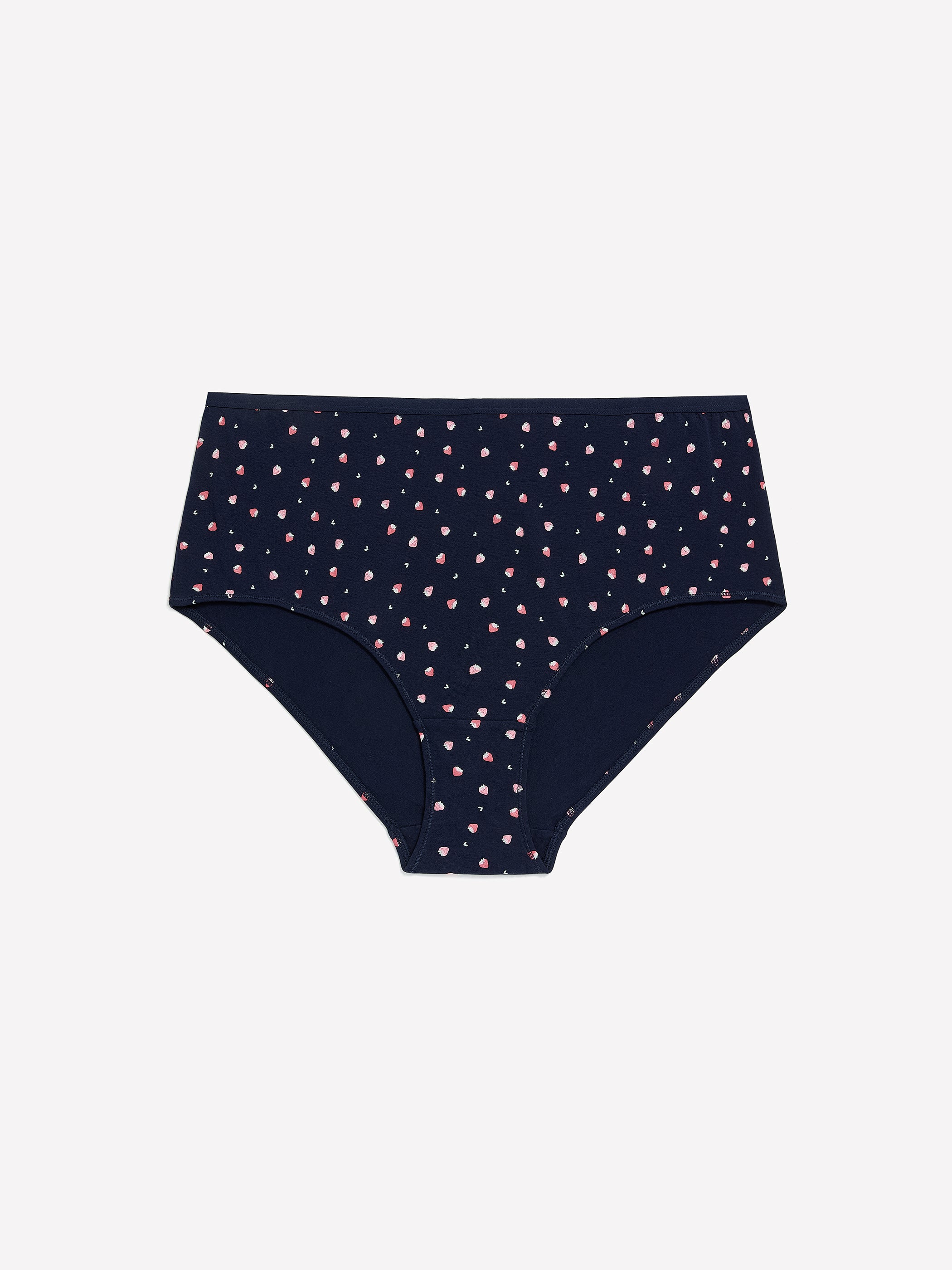 Blue Floral-Print Cotton Full Brief - ti Voglio