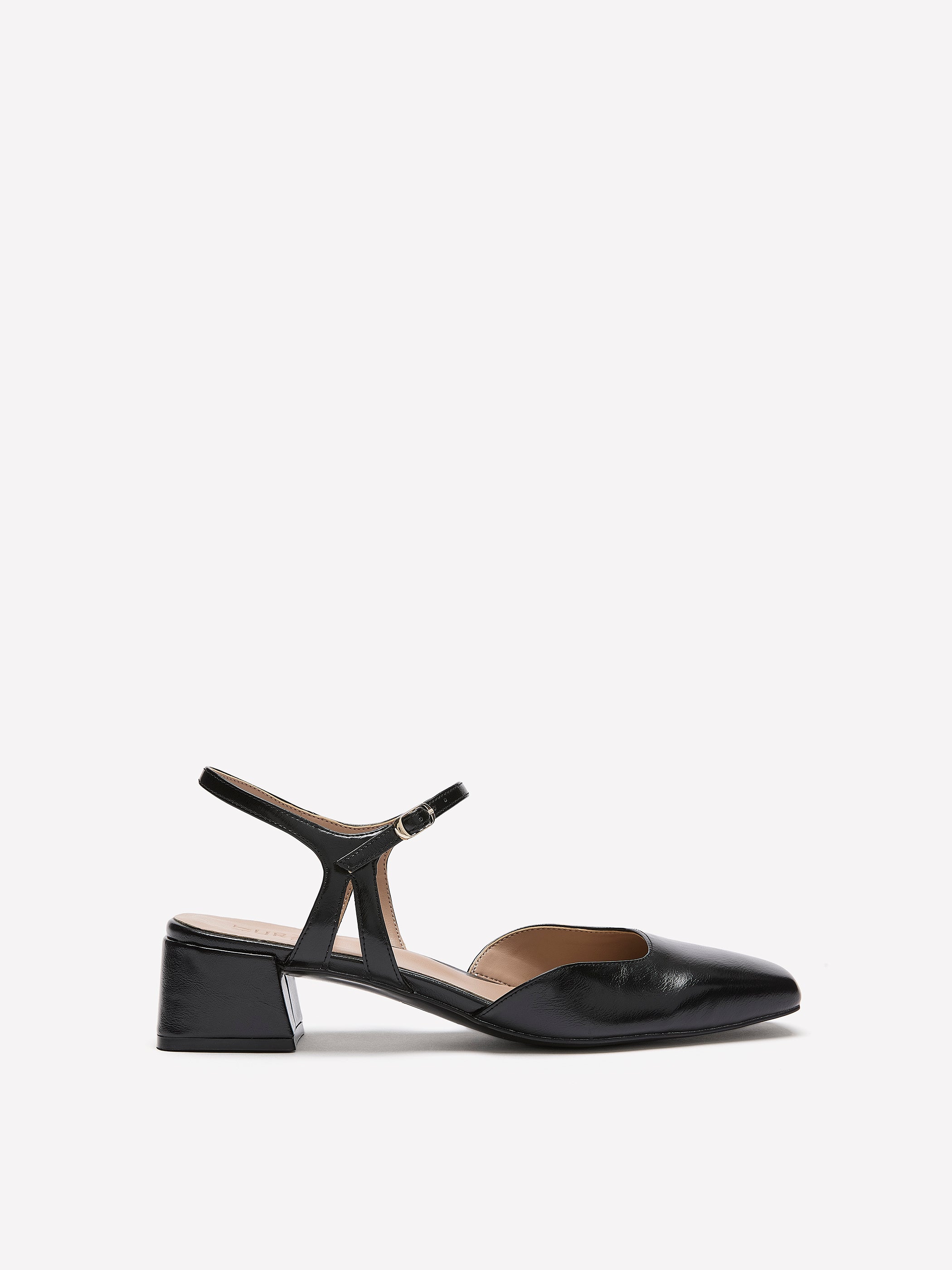 Chaussure noire Hattie à talon bloc et bride arrière, pied large - Naturalizer