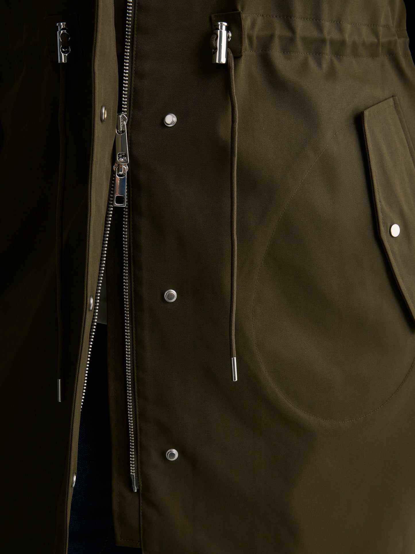 Long Hooded Rain Jacket