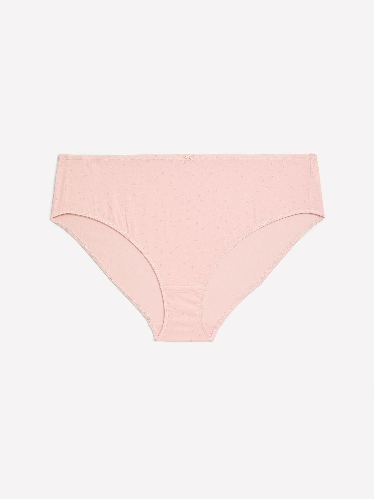 Pink Star-Print High-Cut Cotton Brief - tiVOGLIO