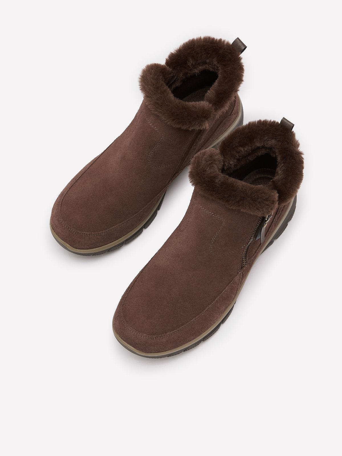 Wide Width, Easy Going Faux-Fur Zip-Up Winter Boot - Skechers