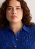 Responsible, Smocking Fit-and-Flare Shirt-Collar Blouse