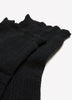 Chaussettes courtes texturées à rebord festonné