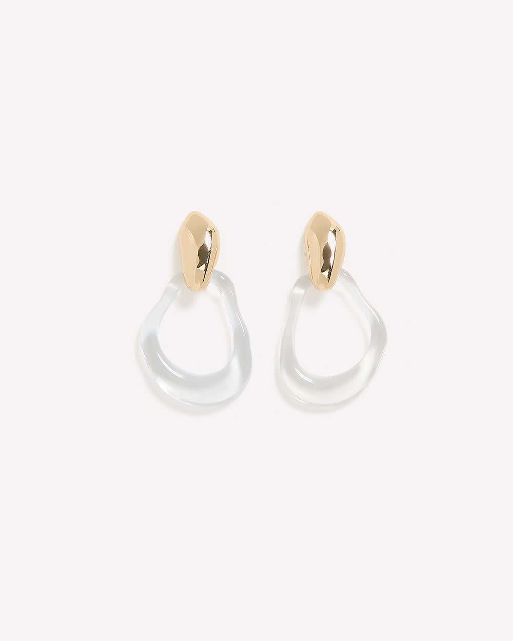Clear Pendant Earrings