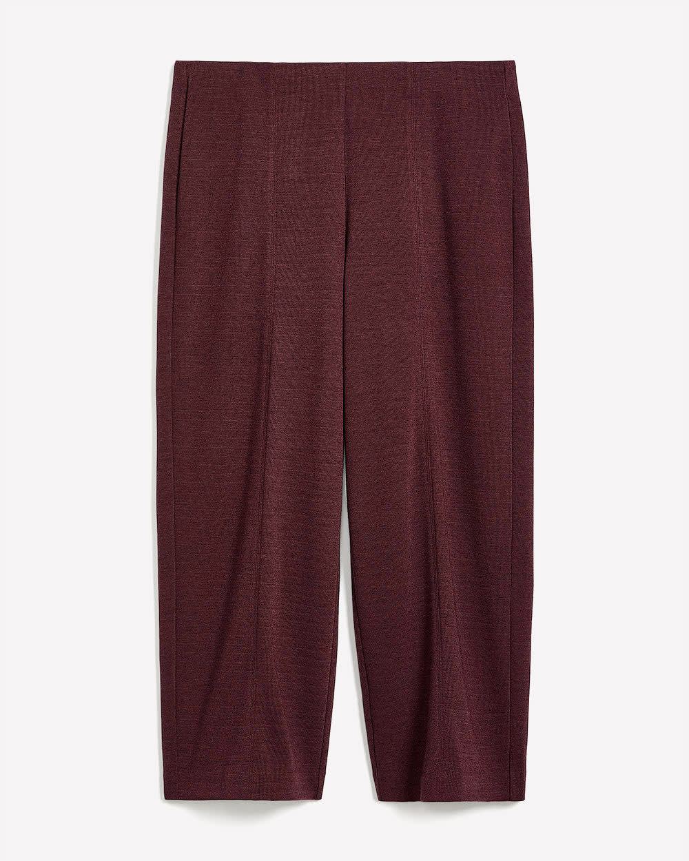 Pull-On Wide-Leg Knit Pant