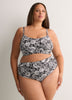 Black Seashell Bikini Crop Top