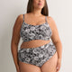 Black Seashell Bikini Crop Top