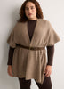Ribbed Stitch Knit Cardigan Cape