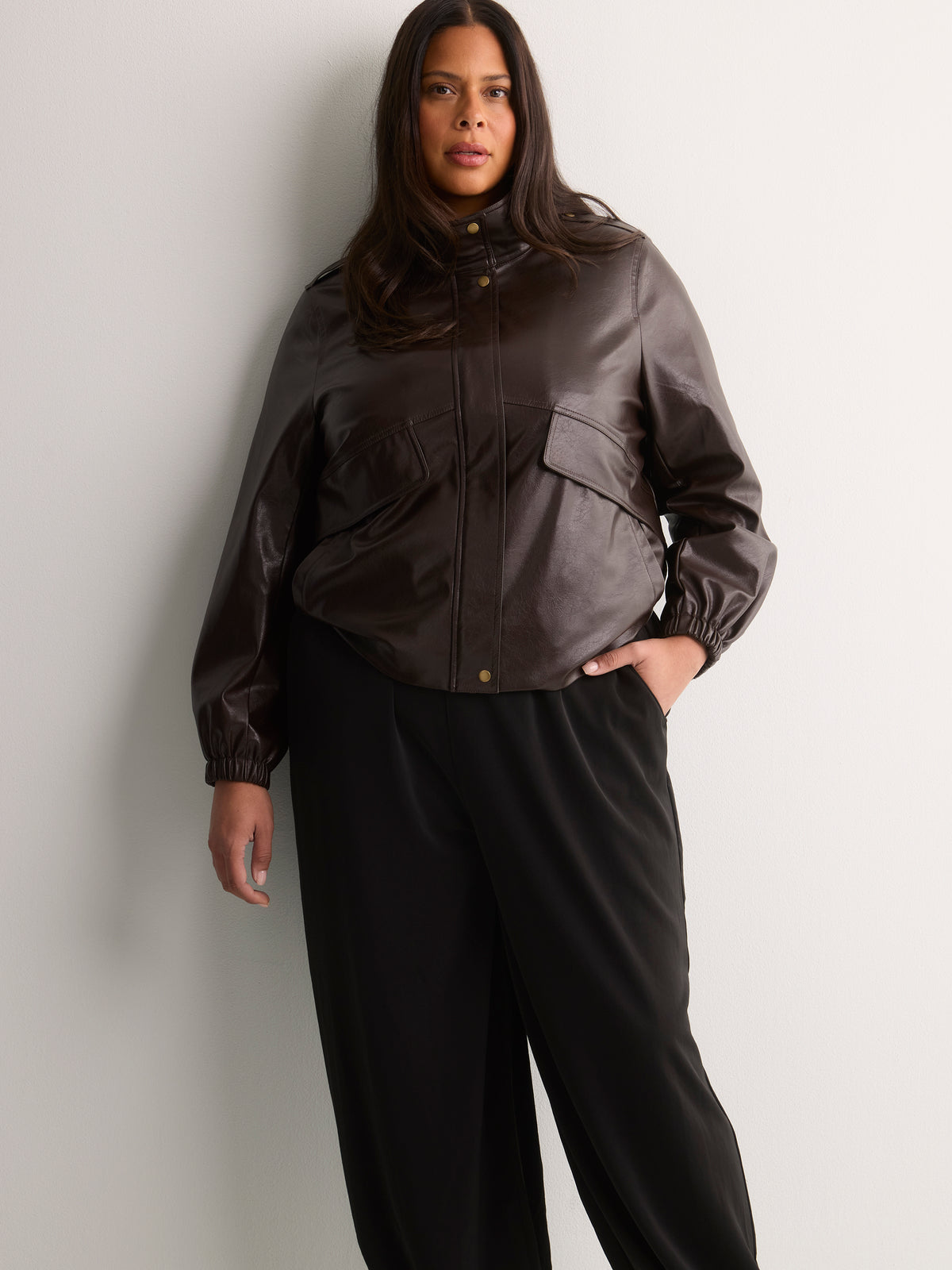 Black Holiday Pull-On Balloon Pants