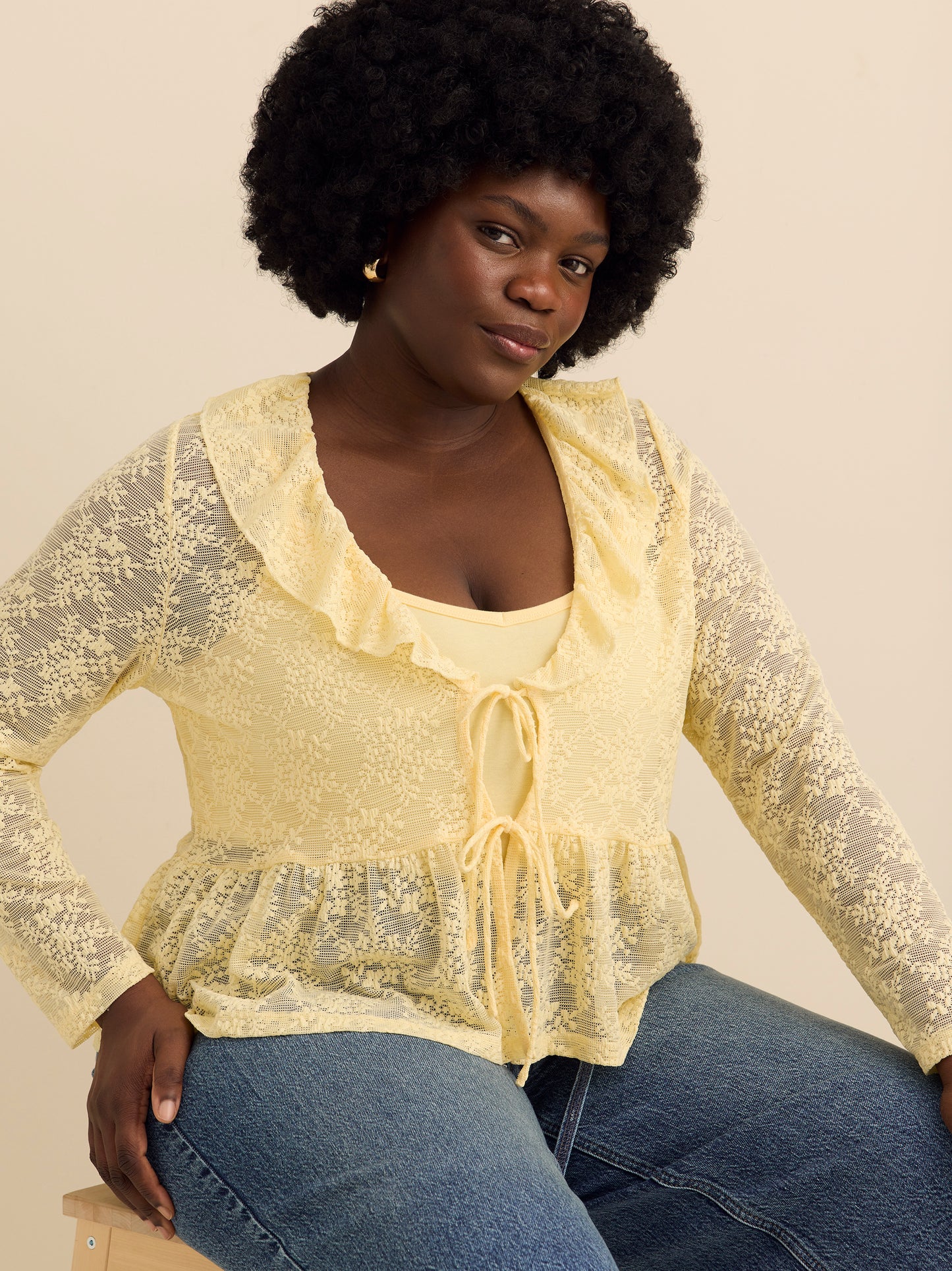 Camisole ajustée unie en coton à  bretelles ajustables