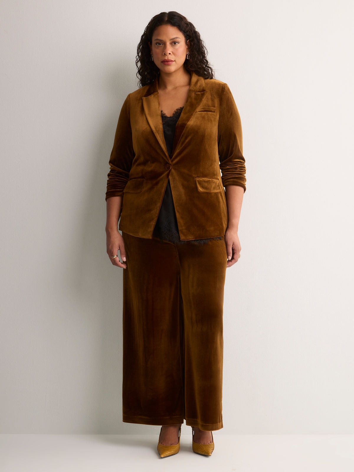Golden Velvet Blazer