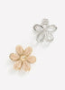 Metallic Flower Hair Claw Clips, Set of 2 - Addition Elle
