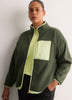 Short Polar Fleece Jacket with Contrast Trim - Active Zone