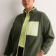 Short Polar Fleece Jacket with Contrast Trim - Active Zone