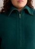 Loose-Fit Half-Zip Shaker Knit Sweater
