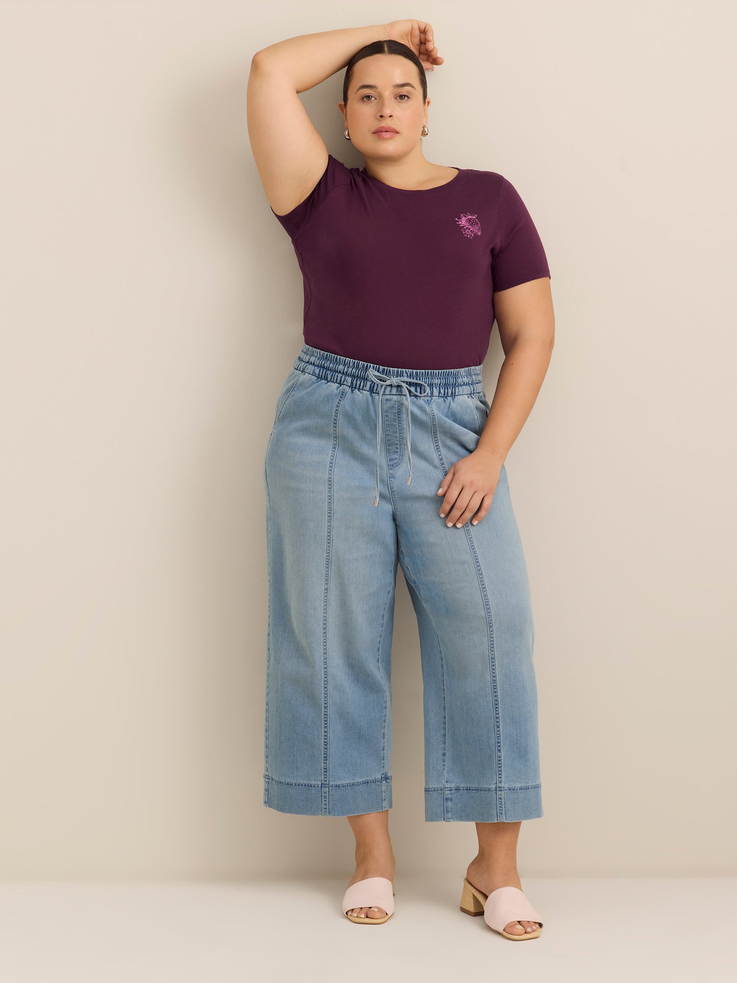 Cropped Wide-Leg Mid-Rise Jeans - d/C JEANS
