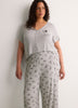 Grey Textured Knit Pyjama Pant with Dalmatian Print - Disney