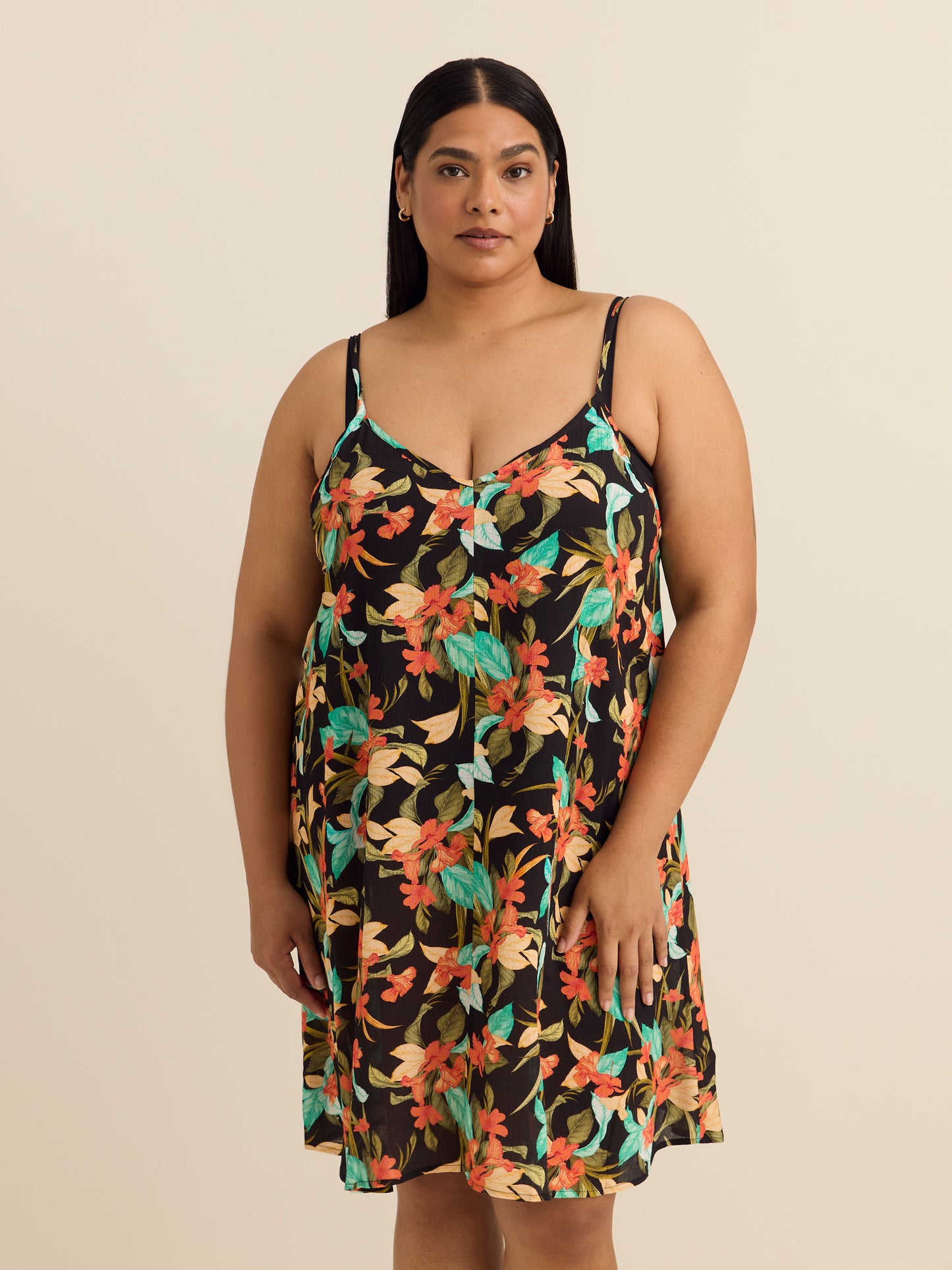 Nicole Printed Sleeveless Cover-Up Dress - Body Glove