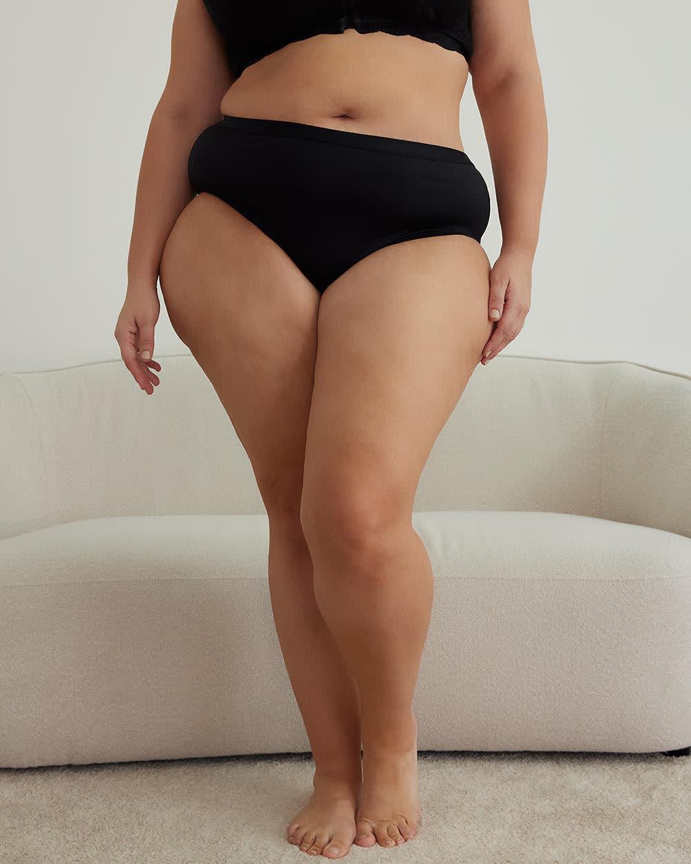 Culotte classique échancrée unie en microfibre - ti Voglio