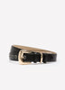 Denim Belt with Heart-Shaped Eyelets