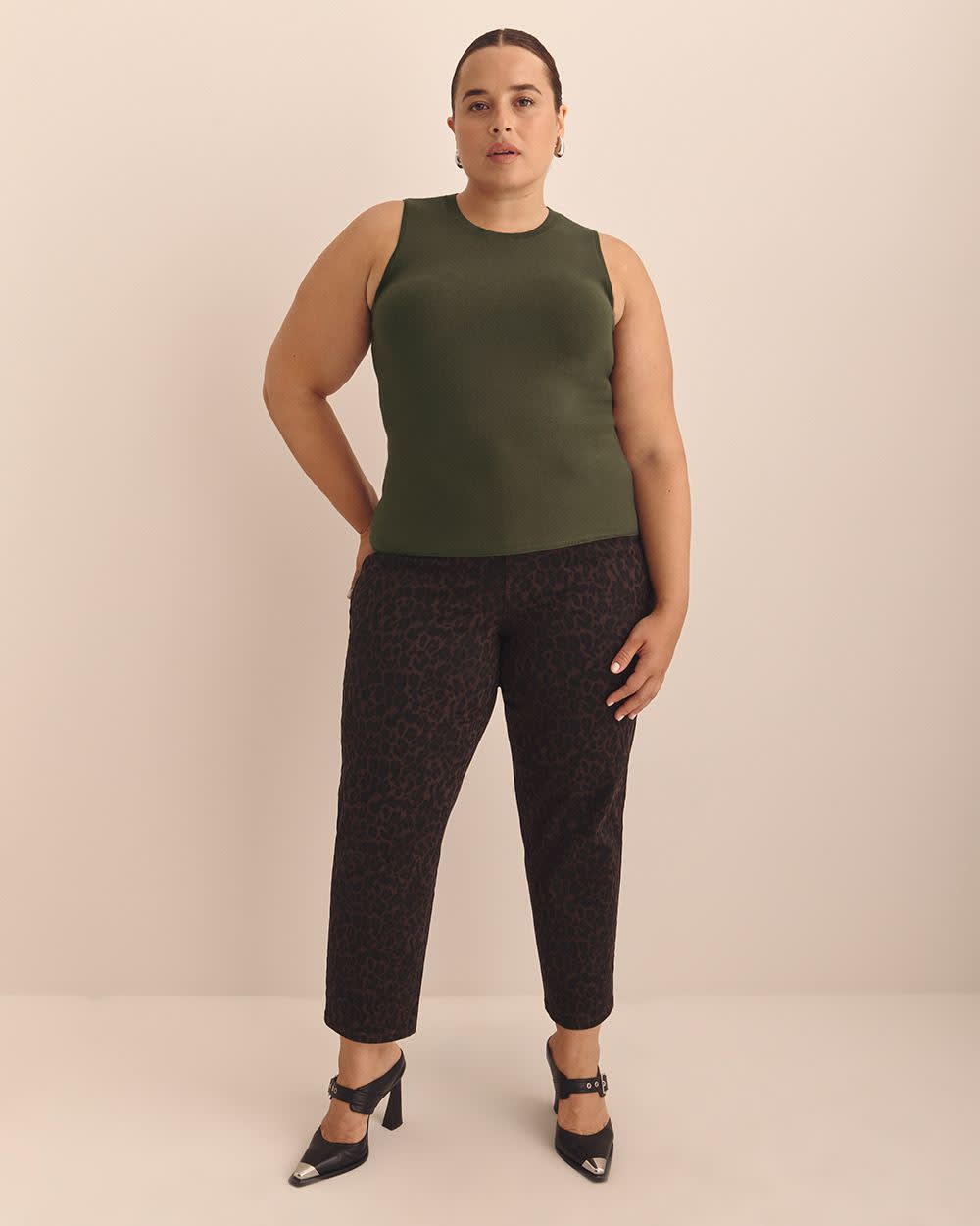 Crew Neck Sleeveless Sweater Tank - Addition Elle