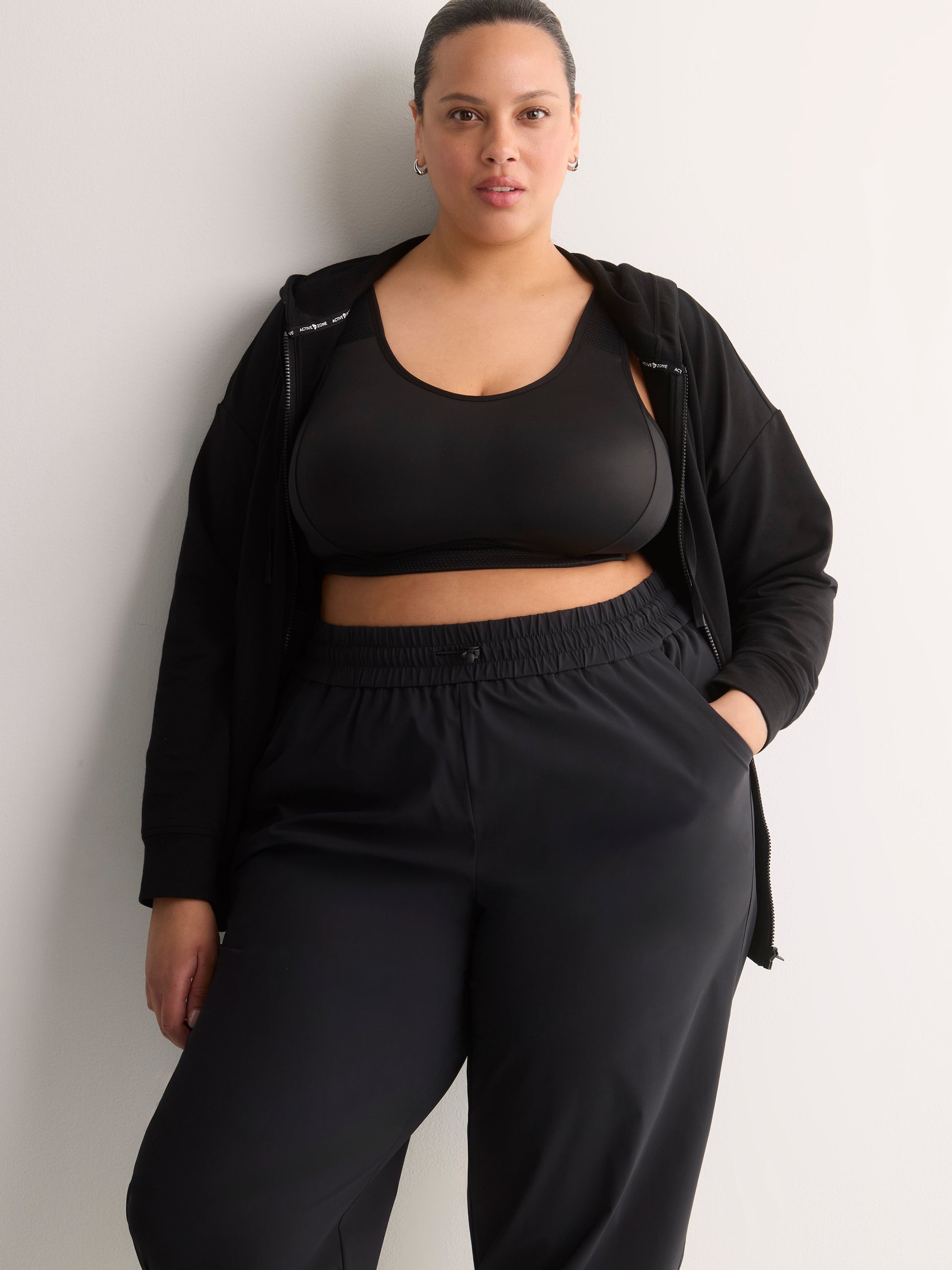 Black 4-Way Stretch Capri Jogger Pant - Active Zone