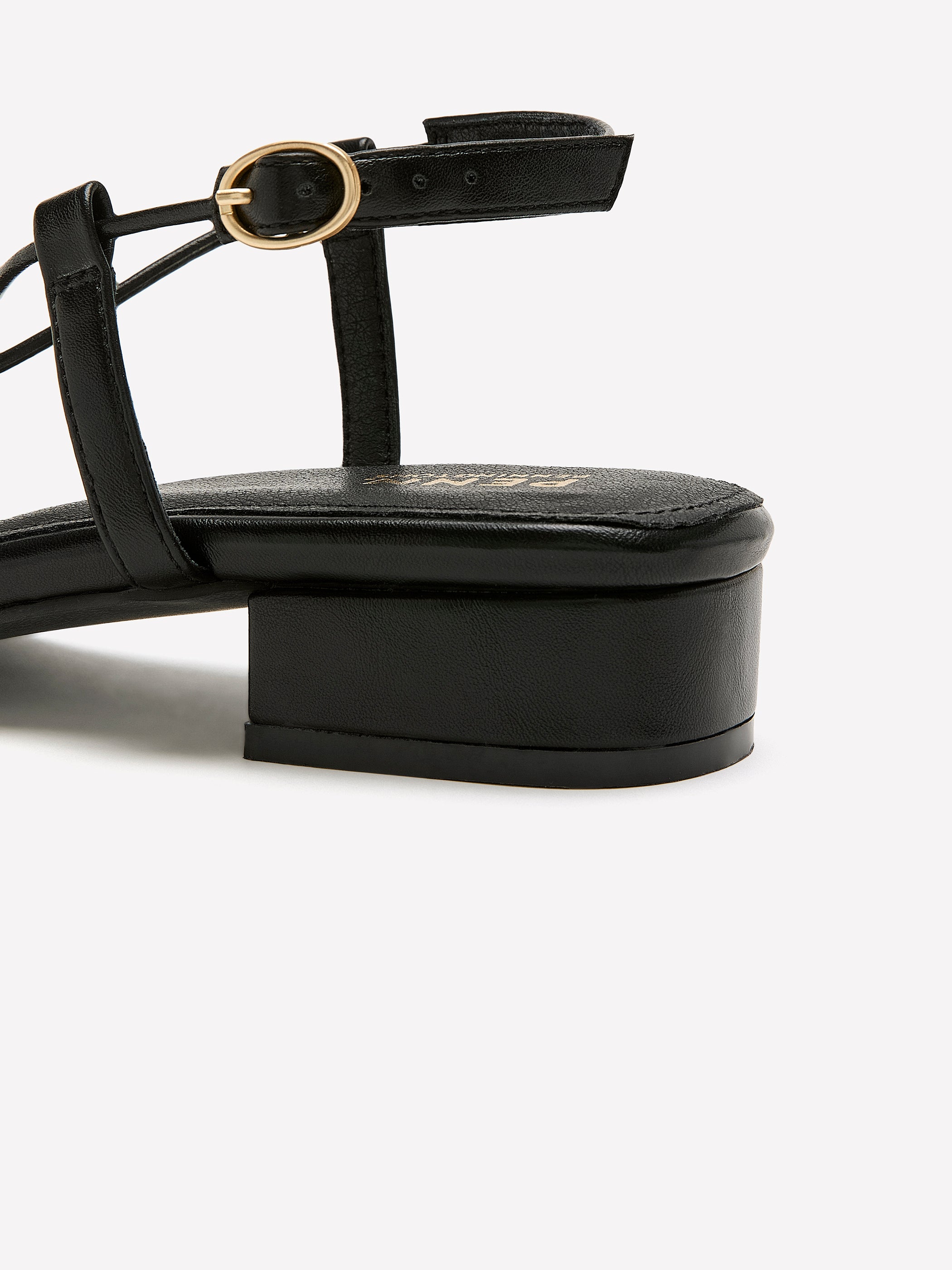 Extra Wide Width, Low Block-Heel Beaded Sandal