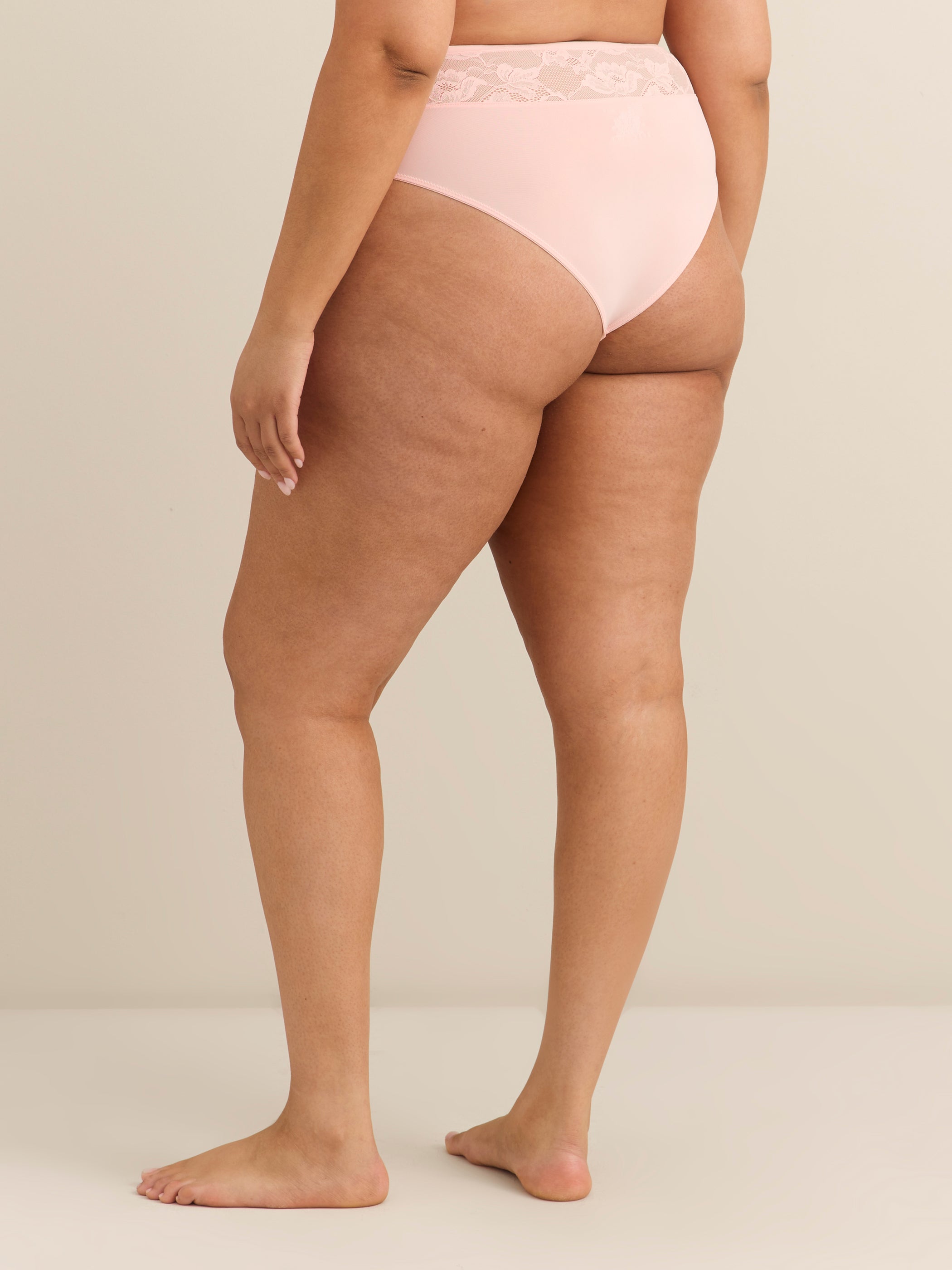 Cheeky Thong With Lace Waistband - Déesse Collection