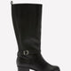 Botte haute en faux cuir Diona avec harnais à la cheville, pied large