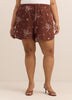 Sea-Print Cotton Pull-On Short