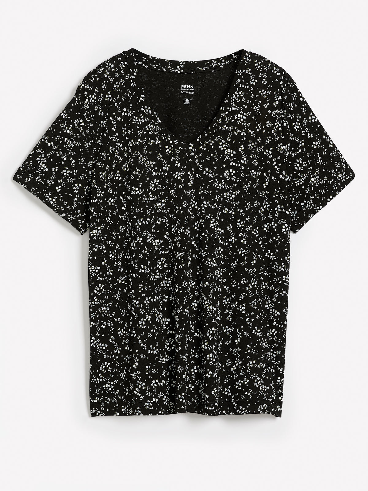 Responsible, Boyfriend-Fit V-Neck Tee with Slits