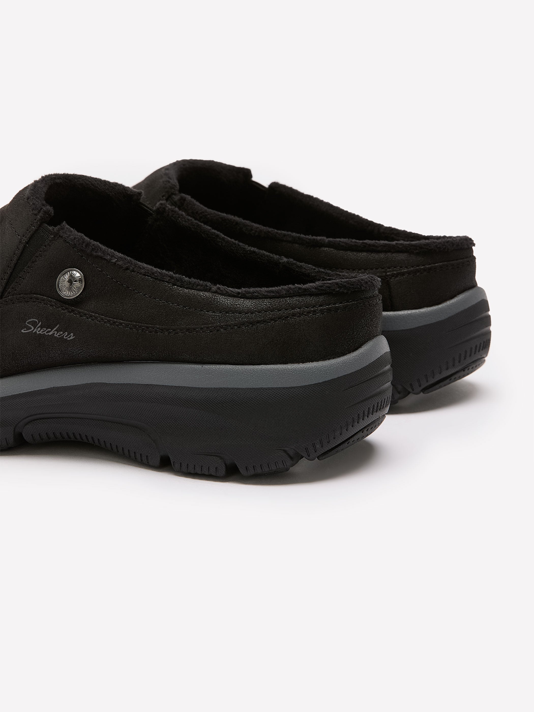 Wide Width, Easy Going Latte II Suede Mule - Skechers