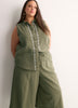 Cotton Pull-On Culotte Pant