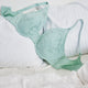Aqua Underwire Lace Balconette Padded Bra - Déesse Collection