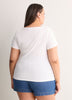 Fitted Boat-Neck Ribbed Knit Baby Tee