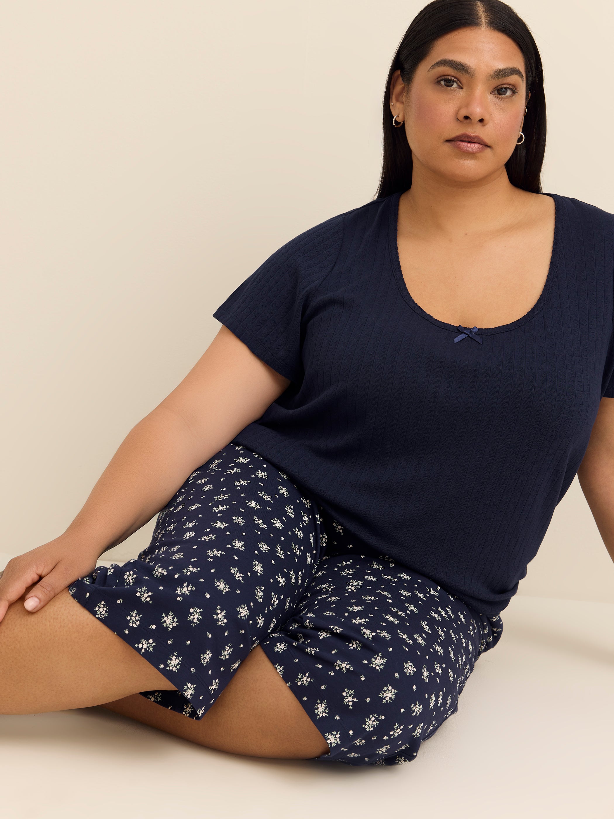Straight-Leg Pyjama Capri Pant - ti Voglio