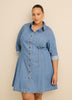 Denim Long Sleeve Shirt Dress