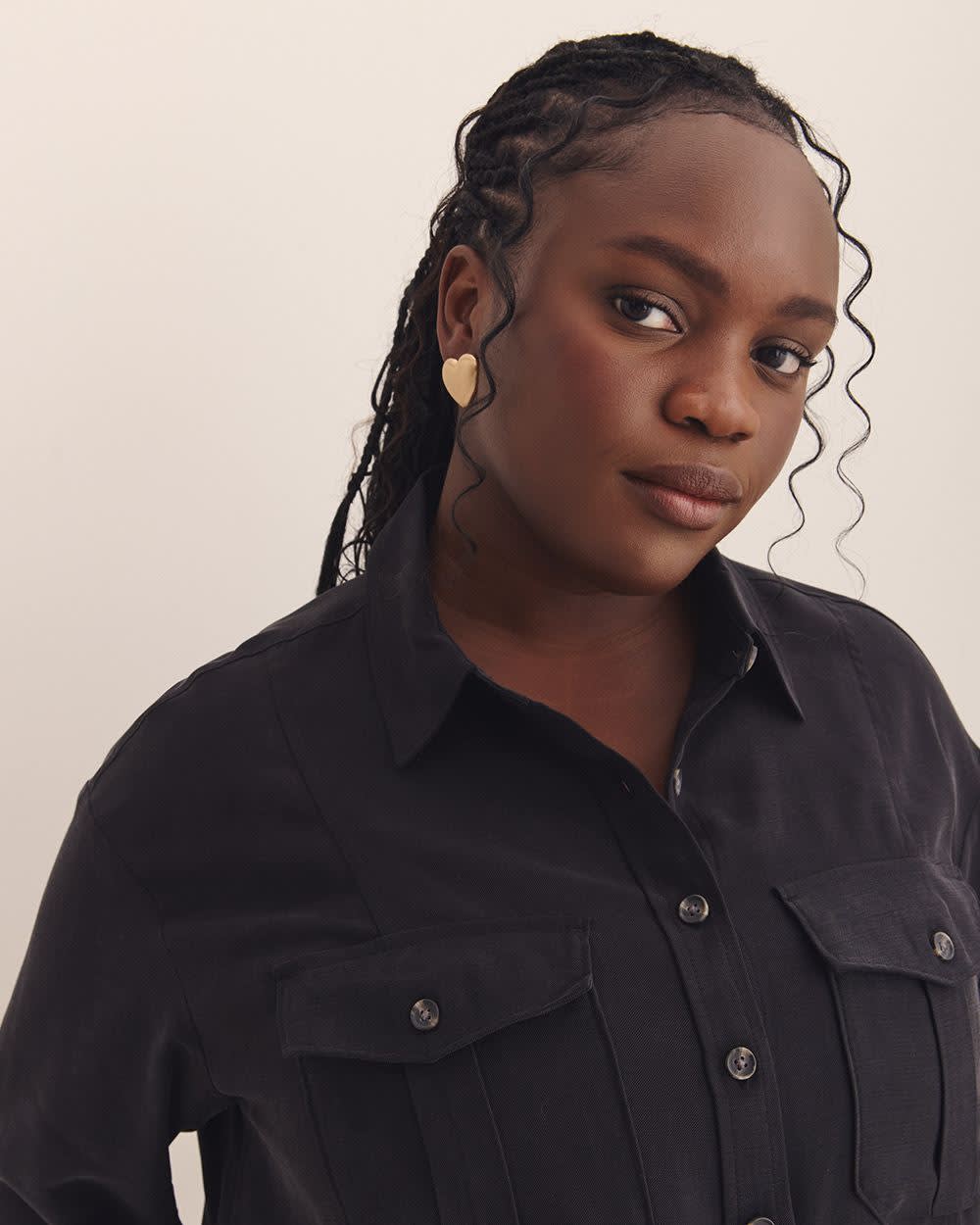 Utility Boxpleat Pocket Shirt - Addition Elle