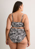 Black Seashell Bikini Crop Top