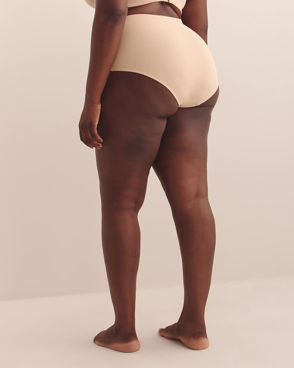 Culotte à maintien léger en microfibre avec insertions en mailles - Déesse Collection