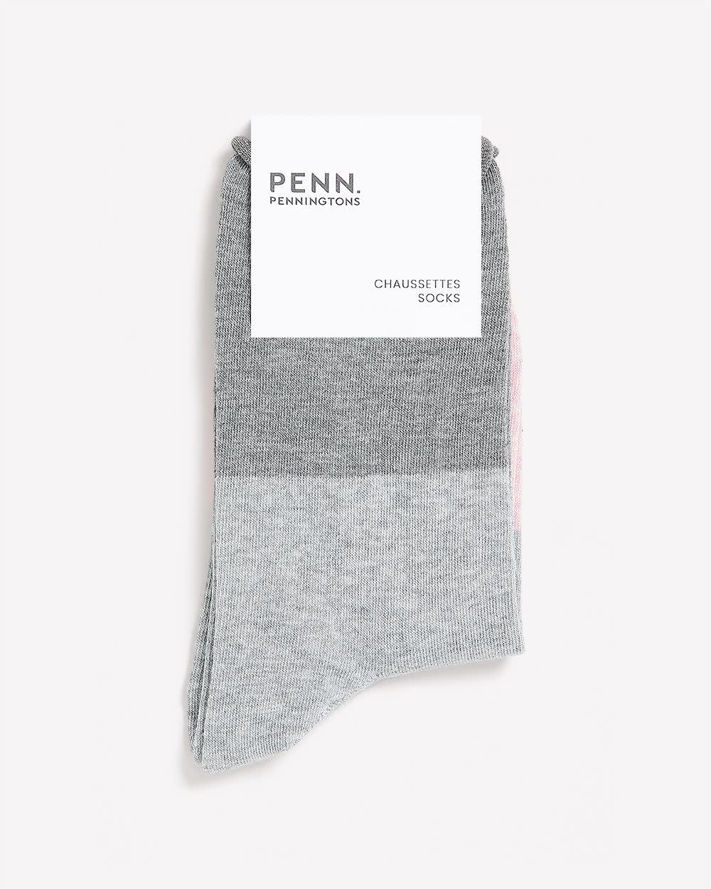 Chaussettes à blocs de couleur avec rebord roulé