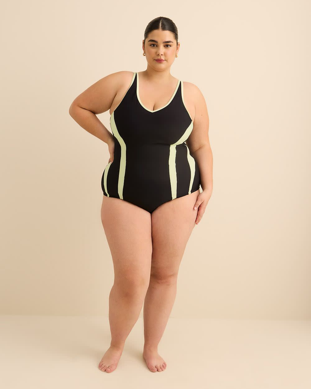 Black One-Piece Swimsuit - Active Zone