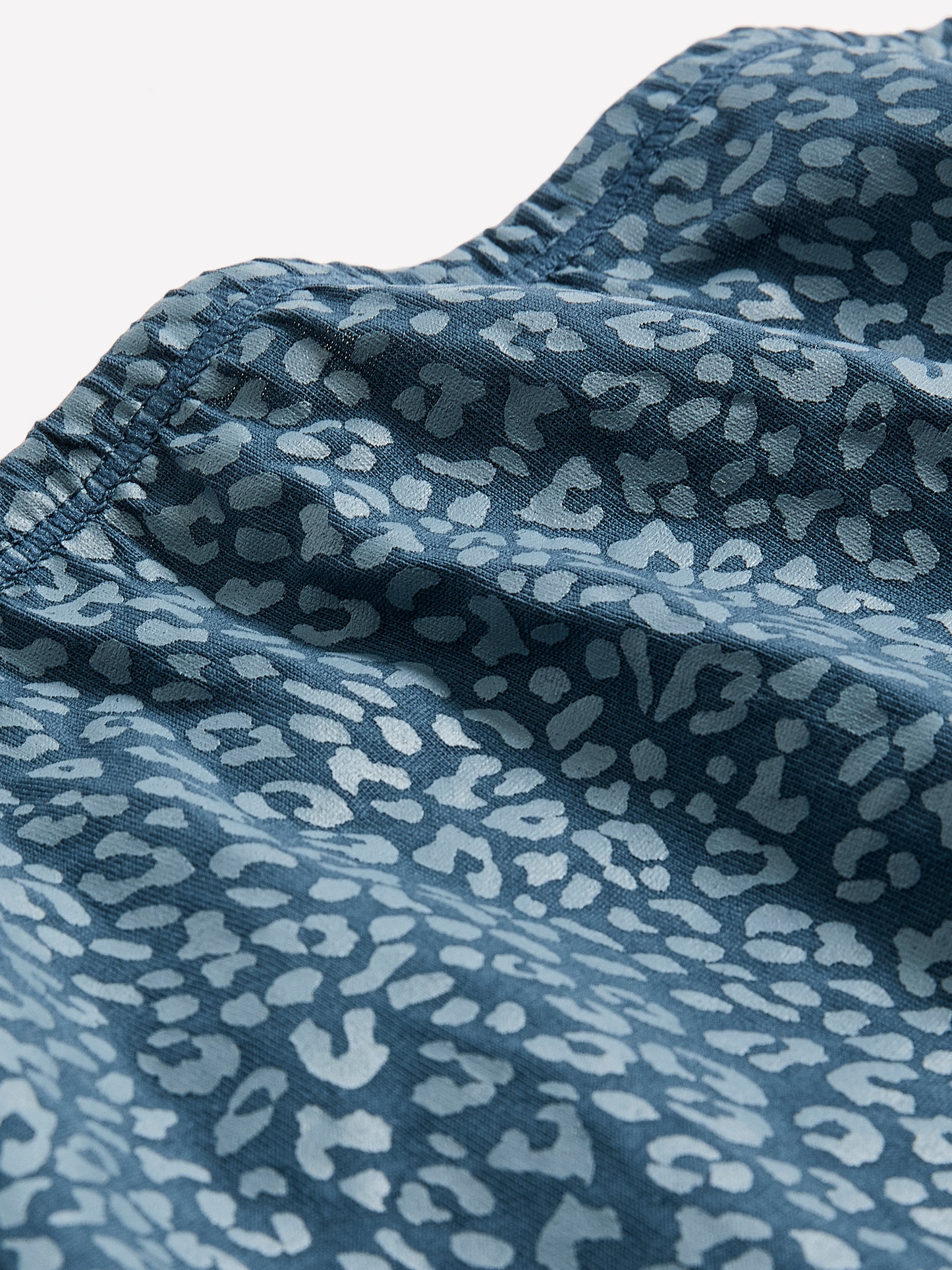Blue Leopard-Print Cotton Full Brief - tiVOGLIO